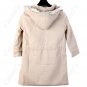 Hairy Collar Bracelet Sleeve Worsted Coat Waisted Hooded Overcoat Wrap for Women Ladies NDD-57191