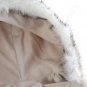 Hairy Collar Bracelet Sleeve Worsted Coat Waisted Hooded Overcoat Wrap for Women Ladies NDD-57191