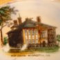 B.R.C. RACINE BAVARIA, HAND PAINTED "HIGH SCHOOL HOOPESTON, IL"  PORCELAIN SAUCER