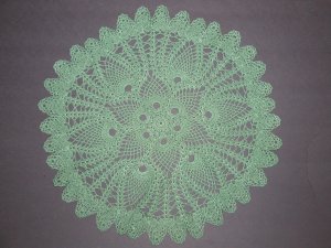 Peacocks and Pineapples Doily