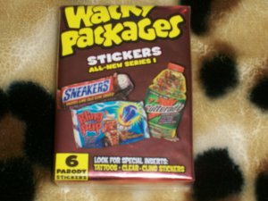 WACKY PACKAGES ANS1 COMPLETE 55/55 STICKER SET + WRAPPER!!