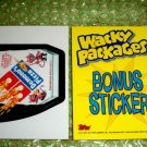 WACKY PACKAGES ANS8 BONUS CARD **DEMONO,S PIZZA**  B3