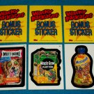 WACKY PACKAGES ANS3 *** THREE BONUS STICKERS*** B4,B5,B6