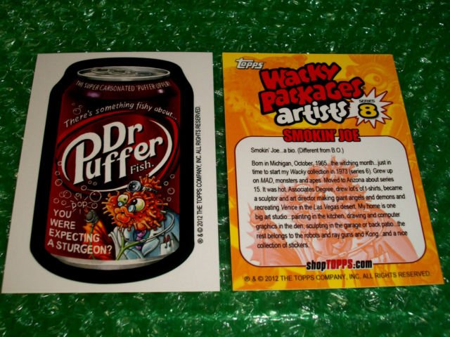 2012 WACKY PACKAGES SERIES8 BIO CARD **DR.PUFFER** SMOKIN'JOE