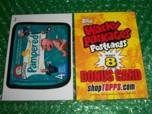 2012 WACKY PACKAGES SERIES8 ""PAMPERED"" BONUS CARD #TS14