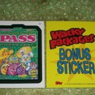 WACKY PACKAGES ANS6 ***PASS*** BONUS STICKER  B3