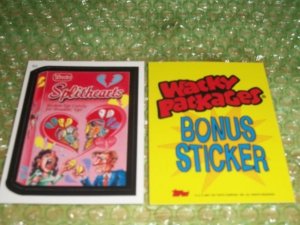 WACKY PACKAGES ANS6 ***SPLITHEARTS*** BONUS STICKER  B2