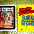 WACKY PACKAGES ANS3 ***MUTT-BONE***BONUS STICKER  B4