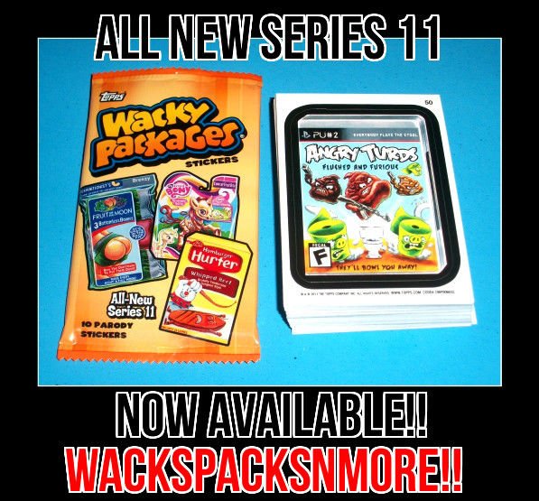 2013 WACKY PACKAGES ANS11 COMPLETE 55 CARD SET + WRAPPER!!