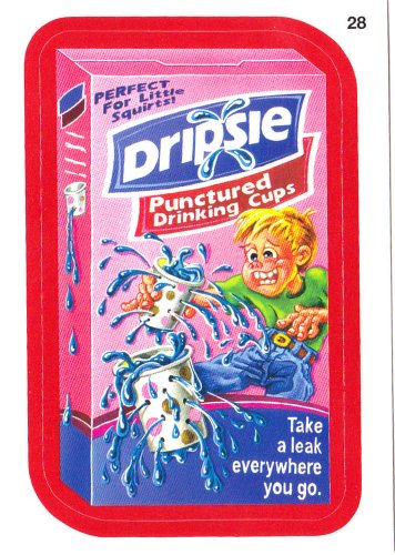 2013 WACKY PACKAGES ANS11 RED BORDER **DRIPSIE** STICKER #28