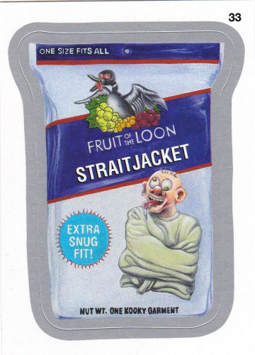 2013 WACKY PACKAGES ALL NEW SERIES10 (ANS10) SILVER CARD**FRUIT OF THE LOON* #33