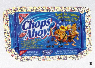 2011 WACKY PACKAGES ANS8 SILVER FLASH FOIL **CHOPS AHOY!** #26 NM