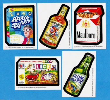 2010 Wacky Packages Series6 L.E. Postcards Artist "Bio Cards" Complete 5/5 Set