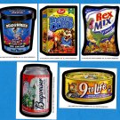 2009 Wacky Packages Series4 L.E. Postcards Artist "Bio Cards" Complete 5/5 Set