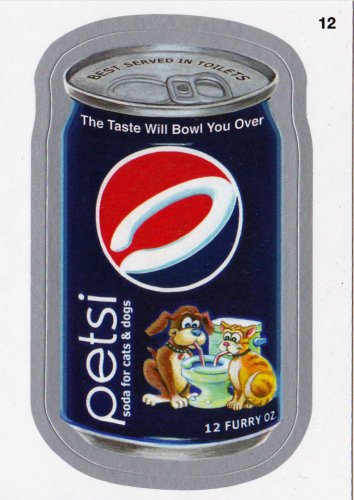 2013 WACKY PACKAGES ANS10 SILVER CARD **PETSI**(PEPSI) #12 NEW SERIES