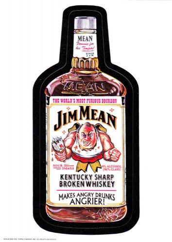 2009 WACKY PACKAGES OLD SCHOOL 1ST SERIES **JIM MEAN** HUGE 5X7 STICKER!! HTF
