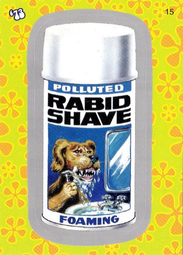 WACKY PACKAGES FLASHBACK1 SILVER BORDER ""RABID SHAVE"" #15  NM