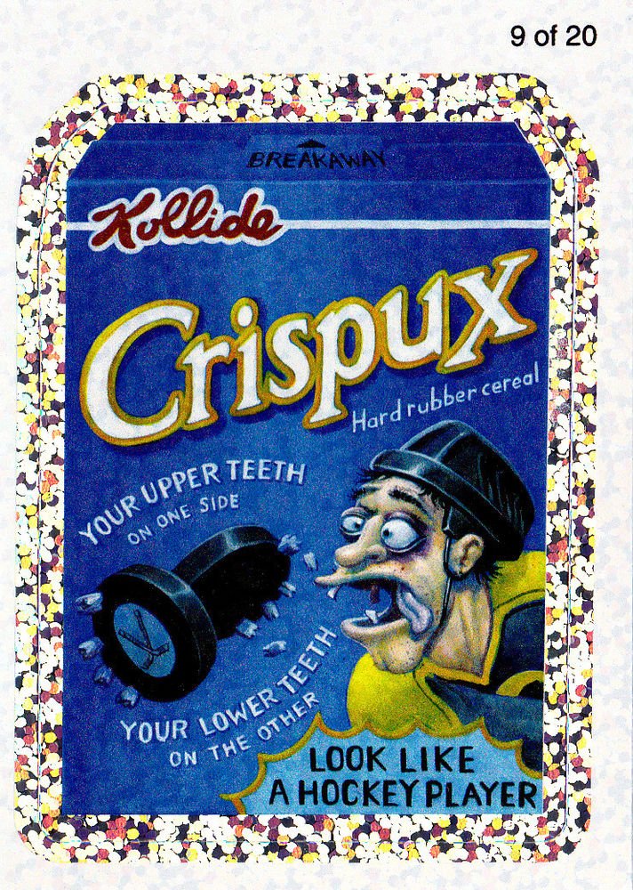 2010 WACKY PACKAGES ANS7 SILVER FLASH FOIL **CRISPUX** #9 NM