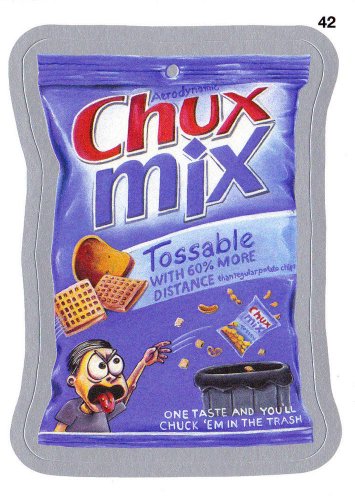 2013 WACKY PACKAGES ANS10 SILVER CARD **CHUX~MIX** #42 NEW SERIES
