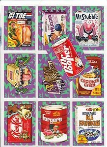2017 WACKY PACKAGES 50th ANNIVERSARY COMPLETE BEST OF 80'S STICKER SET + WRAPPER