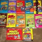 HUGE LOT OF WACKY PACKAGES ANS 1-7 & OLD SCHOOL 1,2,5 + 1986 & 1991 SEALED PACKS