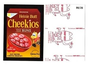 2017 Wacky Packages 50th Anniversary RED LUDLOW "CHEEKIOS CEREAL" 06/25