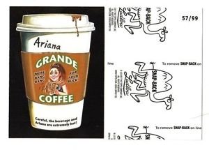 2017 Wacky Packages 50th Anniversary BLACK LUDLOW "ARIANA GRANDE COFFEE" 57/99