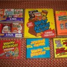 WACKY PACKAGES 7-BOX LOT -ANS1,ANS2,ANS3,ANS6,OS2 + BOTH ANS9 CEREAL BOXES.WOW