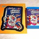WACKY PACKAGES ERASER SERIES 1 "FROSTED SNAKES" ERASER & MATCHING STICKER #10