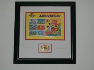 Mickey & Minnie 70th Anniversary Framed Art W/C.O.A. & TAGS  MUST SEE! RARE!