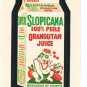 1974 WACKY PACKAGES WONDER BREAD 2nd SERIES "SLOPICANA" STICKER CARD