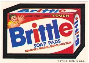 1974 WACKY PACKAGES WONDER BREAD 2nd SERIES "BRITTLE SOAP PADS" STICKER
