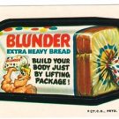 1974 WACKY PACKAGES WONDER BREAD 2nd SERIES "BLUNDER BREAD" STICKER CARD