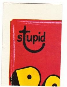 1973 WACKY PACKAGES ORIGINAL 3rd SERIES "BEANBALL" PUZZLE PIECE W/CHECKLIST TL