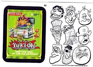 WACKY PACKAGES 2015 SERIES 1 WACKY BACKS CARD "YU-KI-OH!" #93 RARE BACK