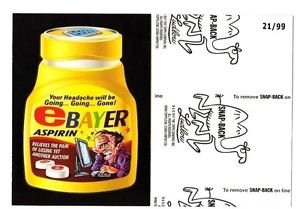 2017 Wacky Packages 50th Anniversary BLACK LUDLOW "EBAYER ASPIRIN" 21/99