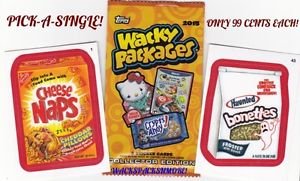 2015 WACKY PACKAGES SERIES 1 RED BORDER STICKERS *PICK-A-SINGLE* #'S 1-55 NM