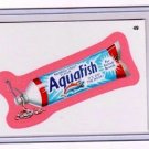 2011 WACKY PACKAGES ALL NEW SERIES 8 {ANS8} PINK BORDER CARD "AQUAFISH" #49