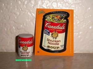 WACKY PACKAGES ERASER SERIES 2 "CANNIBAL'S SOUP" ERASER & MATCHING STICKER #10