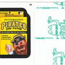 2016 WACKY PACKAGES BASEBALL SERIES1 GREEN LUDLOW "PIRATES EYE-PATCH" #39