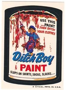 1974 WACKY PACKAGES WONDER BREAD 2nd SERIES "DITCH BOY PAINT" STICKER NM
