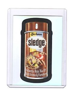 2014 WACKY PACKAGES CHROME SERIES 1 "SLEDGE" #90 REFRACTOR CARD