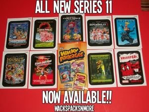 2013 WACKY PACKAGES ANS11 "COMING DISTRACTIONS" COMPLETE INSERT SET + WRAPPER