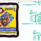 2016 WACKY PACKAGES BASEBALL SERIES1 GREEN LUDLOW "SD PADRES HEAD SHAVERS" #36