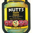 1974 WACKY PACKAGES ORIGINAL 10TH SERIES "NUTT'S APPLE SAUCE" STICKER CARD