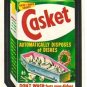 1974 WACKY PACKAGES ORIGINAL 10TH SERIES "CASKET SOAP" STICKER CARD