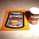 WACKY PACKAGES ERASER SERIES 1 "CAVEMAN WICH" ERASER & MATCHING STICKER #3