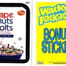 2013 WACKY PACKAGES ALL NEW SERIES 11 (ANS11) *GRAPE-NUTS+BOLTS* BONUS CARD B13