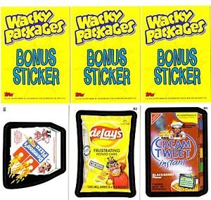 WACKY PACKAGES ALL NEW SERIES 8 {ANS8} BONUS CARD SET B1,B2,B3 FREE SHIPPING!