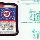 2016 WACKY PACKAGES BASEBALL SERIES 1 GREEN LUDLOW "WASHINGTON NATIONALS" #31